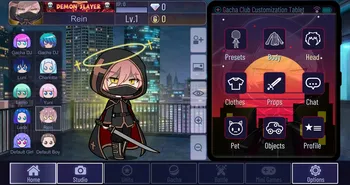 Interfaz de usuario Gacha Neon